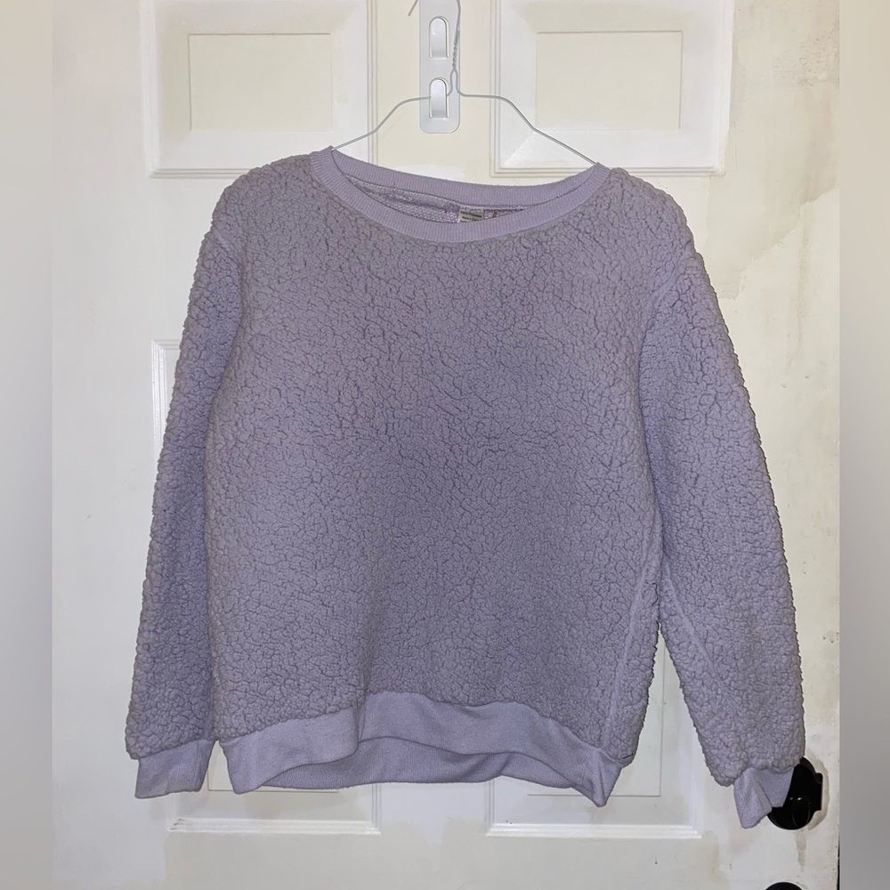 Purple Fuzzy Sweatshirt